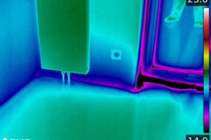 Luftleckageortung: Isothermen in einer Auflösung von 0,1 K gut erkennbar 