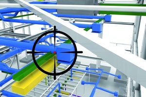  Die gewerkeübergreifende Kollisionsprüfung des "DDS-CAD Viewers" ermöglicht die Erkennung aller zusammenstoßenden Elemente eines BIM-Projektes – unabhängig davon, ob es sich um Elemente der Architektur, der TGA oder Statik handelt. 