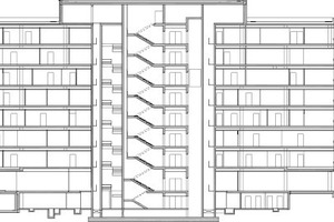  Schnitt durch das Architekturgebäude 