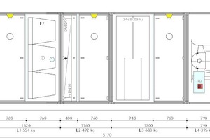  RLT-Geräteaufbau mit Axialventilator einschl. Akustikdiffusor 