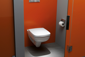  Das Wand-WC „Keramag Renova Nr. 1 Plan“ gibt es optional auch mit der pflegeleichten Spezialglasur „KeraTect“.  