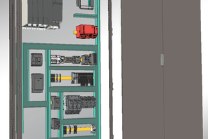  In der Disziplin Cabinet Engineering (CE) werden 3D-Daten im Step-Format für eine fotorealistische Darstellung sowie für die Berechnung und Visualisierung von Bauteilkollisionen herangezogen. 