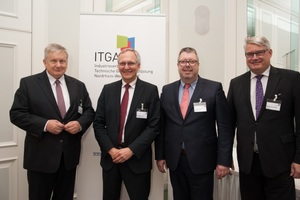  Michael Mahr (vl.n.r.), Vorsitzender, Dr. Jörg Blaurock, Technischer Geschäftsführer FAIR, Bernd Piper, stellv. Vorsitzender ITGA NRW, und Martin Everding, Geschäftsführer ITGA NRW 