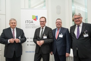  Michael Mahr (vl.n.r.), Vorsitzender, Dr. Stefan Keller, Stadtdirektor von Köln, Bernd Piper, stellv. Vorsitzender ITGA NRW, und Martin Everding, Geschäftsführer ITGA NRW 