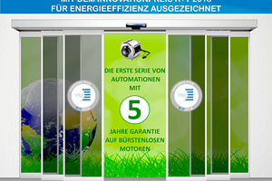  Der Sonderpreis für den Bereich Energieeffizienz wurde an das Produktangebot an Automationssystemen für Schiebe- und Drehtüren von Face S.p.A. vergeben. | Quelle: Face S.p.A. 