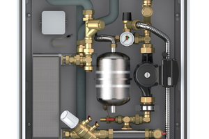  Mit „LogoCool“ bietet die Meibes System-Technik GmbH eine kompakte indirekte Übergabestation mit integriertem Edelstahlplattenwärmetauscher für wasserbasierende Kühlsysteme an. 
