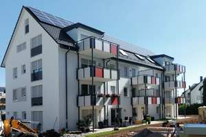  Neubau mit PV-Anlage, Mehrfamilienhaus der FEWOG in Fellbach bei Stuttgart 
