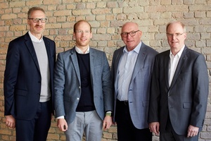  Das Viessmann-Executive Board mit (v.l.n.r.) CFO Dr. Ulrich Hüllmann, Co-CEO Max Viessmann, Chairman Prof. Dr. Martin Viessmann und Co-CEO Joachim Janssen 