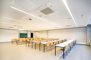  Um Wärmelasten aus Räumen mit hoher Beanspruchung abzuführen, werden unterschiedliche Raumtypen in der Hochschule zusätzlich durch VRF-Klimasysteme gekühlt.  
