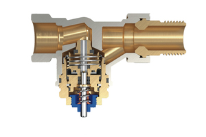  Um Schmutzanlagerungen innerhalb des Ventils vorzubeugen, die Funktion und Leistung beeinträchtigen können, ist das „Kombi-TRV“ ausfallsicher und robust gestaltet. 