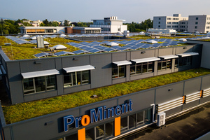  Pilotanlage auf dem Dach der ProMinent GmbH.
Foto: Wirsol GmbH  