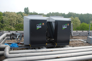  Die in Betrieb genommene Energiezentrale besteht aus den beiden „SQW“-Wärmepumpen. 