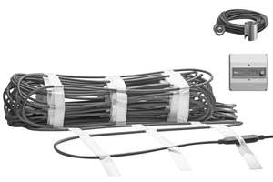  Die Rampenheizung besteht aus elektrischen Heizmatten, die hohen mechanischen Belastungen standhalten, einem Feuchte- und Temperaturfühler sowie dem Eismelder, der den optimalen Einschaltzeitpunkt ermittelt und die Freiflächenheizung zuverlässig steuert. 