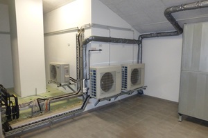  Auch die Außengeräte der Klimageräte für Server- und Technikraum sind im Dachgeschoss montiert. 