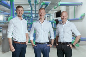  Christof, Maik und Dirk Rosenberg (v.l.) leiten das Familienunternehmen aquatherm und freuen sich über die Listung im Weltmarktführer-Index.  