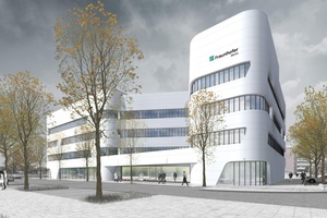  Das Fraunhofer Institutsgebäude in Bremen wird als organisch anmutenden Neubau errichtet. 
Visualisierung: Büro Haslob Kruse + Partner Architekten BDA 