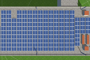  Darstellung der nutzbaren Dachfläche und der Photovoltaikanlage  