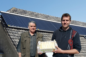  Als zukunftsorientierte Betreiber eines Spargelhofs in Goch haben sich Heinrich und Marco Ketelaars für die Nutzung einer Solarthermieanlage entschieden. 