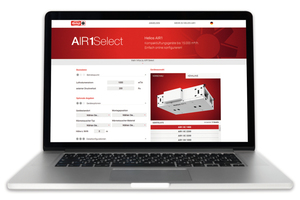  „Air1Select“ ist ein Tool zur Auswahl von RLT-Geräten.  