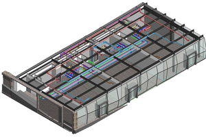  Die TePmA setzt seit 2015 auf die Planungsmethode BIM – so auch beim Umbau des Döppersberg in Wuppertal: Im Bild ist ein 3D-Planungsmodell der Geschäftsbrücke  