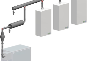  Gemeinsame Entwicklung von Atec und TÜV Süd: Abgaskaskadenlösung für BHKW und Brennwert, herstellerunabhängig und flexibel einsetzbar bis 700 kW Leistung.  