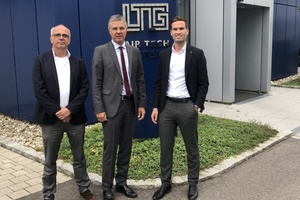  Peter van der Velde (Vertriebsdirektor Interland), Wolf Hartmann (Vorstandsvorsitzender LTG) und Sander van der Hoven (Geschäftsführer Interland) 
