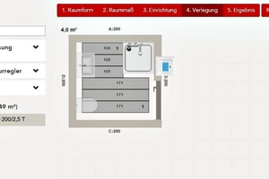  Die exakte Darstellung von Räumen und Sanitäreinrichtung bildet die Grundlage für den korrekten Verlegeplan. 