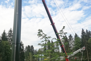  Aufstellung Schornstein für Centerparc  Allgäu 