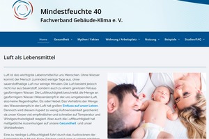  Die Kampagnenwebseite "Mindestfeuchte 40 %"  