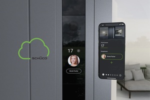  Das „DCS SmartTouch“-System besteht aus dem „SmartTouch“-Modul, der Schüco-App und der Schüco-Cloud. 