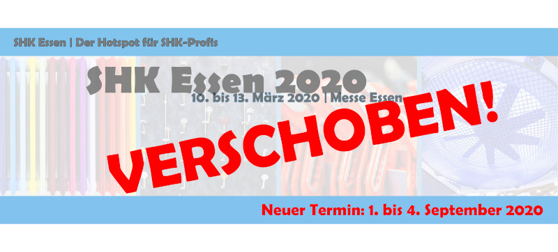 SHK Essen 2020 verschoben!
