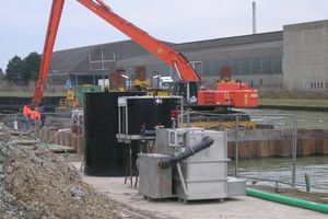  Beim Dükerbau in Münster reinigt eine kaskadierende Anlage kontaminiertes Grundwasser. Den Abschluss der Kaskade bildet „NeutraRent“. 