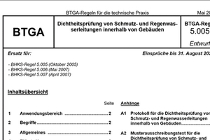  Deckblatt der überarbeiteten und ergänzten BTGA-Regel 5.005 