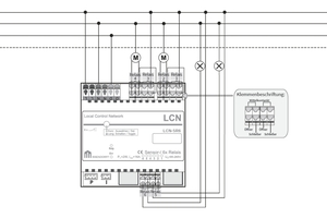  Klemmenbeschriftung des Relaismodul „LCN-SR6“ 