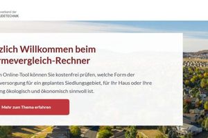  Der Wärmevergleich-Rechner berechnet Wärmekosten und CO2-Bilanz einer Siedlung oder eines Gebäudes. 