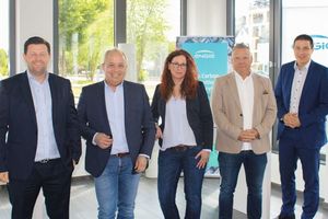  Das Team von Engie Deutschland freut sich über den neuen Standort im Raum Aachen (v.l.n.r.): Sven Gelezas, Regionalleitung Region West, Sascha Strehl, Techische Leitung Standort Aldenhoven, Nikola Löding, Kaufmännische Leitung Standort Aldenhoven, Heinz-Josef Lentzen, Standortleiter Aldenhoven, und Robert Beckmann, Kaufmännische Regionalleitung Region West 