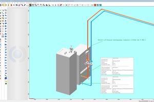  Heizkreis-Anschluss der Luft-/Wasser-Wärmepumpe „Compress 7000i AW 9“ im CAD-Programm „Rukon“  