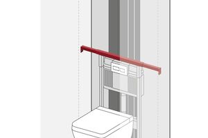  Mit dem „TECEprofil“-Panel-Kit können Sanitärmodule zeitsparend und ohne großen Aufwand in Nischen montiert werden, wandläufige Rohre sind damit kein Problem mehr. 