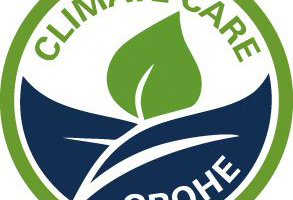  Mit dem „Climate Care“-Logo unterstreicht Grohe seine Ambitionen, klimafreundlich zu produzieren.  