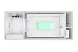  modular aufgebaute und mobile Intensivpflegestation (ICU)  