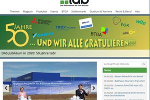  Zum Stellenmarkt kommen Sie leicht über www.tab.de (siehe Pfeil). 