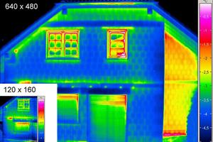  Bedenken sollte man aber stets, dass Details nur bei höheren IR-Auflösungen sichtbar werden: Vergleich: 120 x 160 IR-Pixel und 640 x 480 IR-Pixel. 