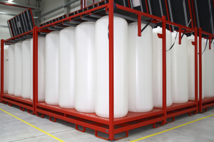  Kunststoffliner für den „Thermotank“: Roth verfügt über jahrzehntelange Erfahrung in der Kunststoffverarbeitung im Blasformverfahren.  