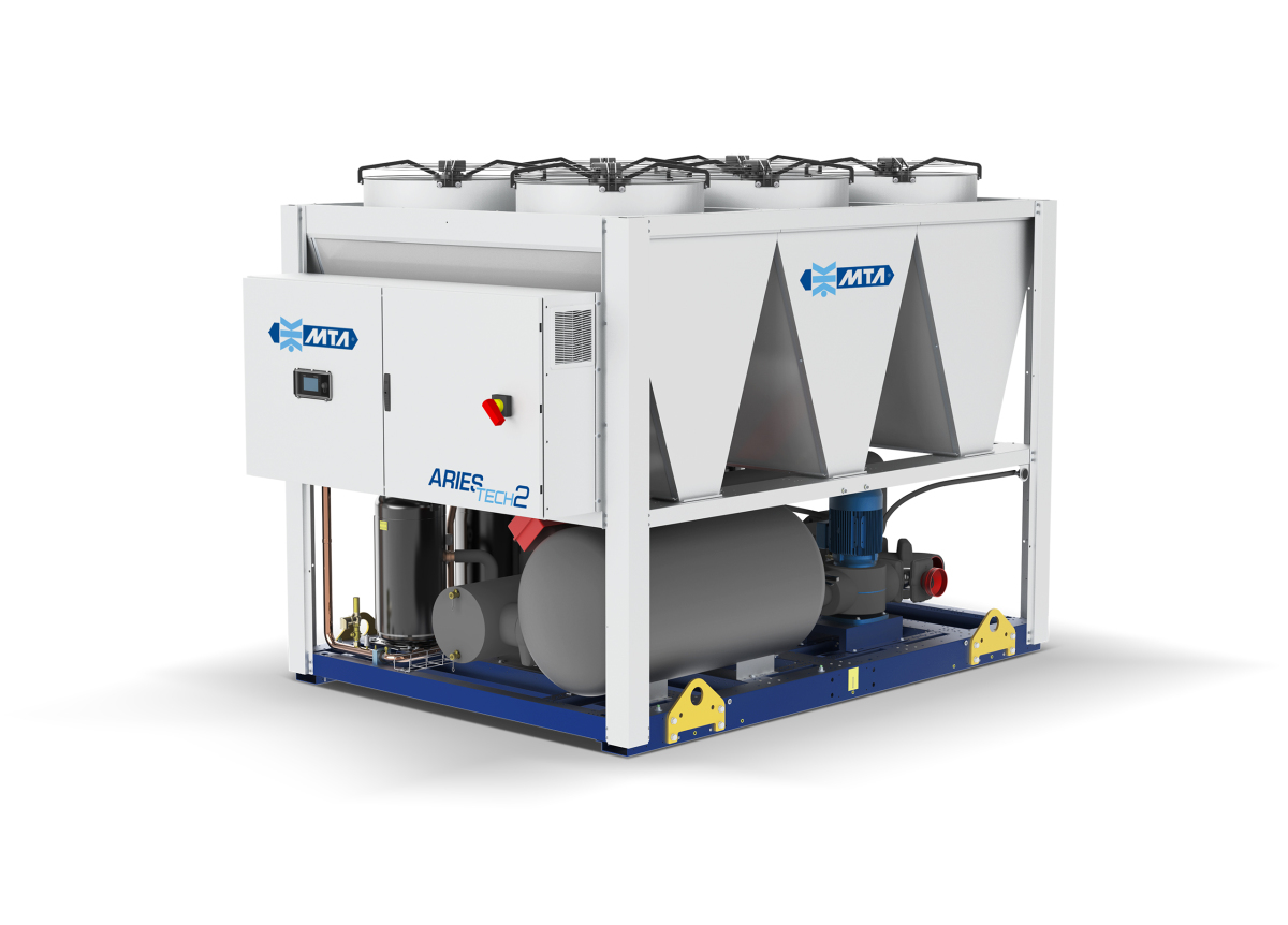 Luftgekühlter Kaltwassersatz der Baureihe „Aries Tech2“ 