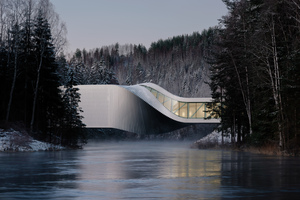  Mit dem Museumsneubau „The Twist“ schuf Bjarke Ingels vom dänischen Architekturstudio BIG, eine elegante, architektonisch faszinierende Erweiterung des Skulpturenparks in Jevnaker. 