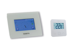  Raumtemperaturregler „BT-CT02-RF Wifi“ mit kapazitivem Touchscreen und Funk-Raumthermostat „BT-D03 RF GT“ 