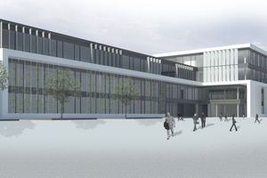  So wird das neue, multifunktionale Bürogebäude der Kessel AG auf dem Werksgelände in Lenting aussehen.  