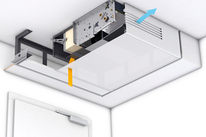  Der Fan Coil „Venkon“ mit motorisch zugeschaltetem HEPA-Filter für die bedarfsgesteuerte Luftreinigung. 