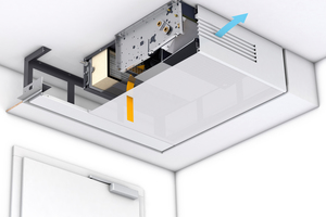  Der Fan Coil „Venkon“ im Regelbetrieb ohne HEPA-Filter: Die Kernfunktion der Raumtemperierung wird nicht beeinträchtigt. 