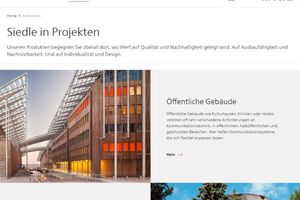  Die neue Website von Siedle zeigt vielfältige Möglichkeiten einer modernen Gebäudekommunikation. 